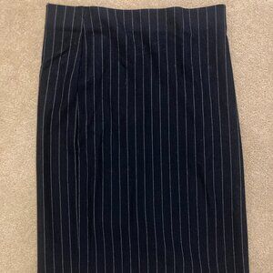 Ann Taylor - Navy Blue Striped Pencil Skirt - Size 2